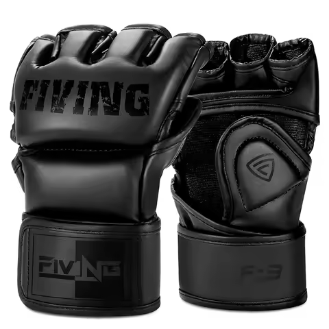Gants demi-doigt FIVING - cuir PU MMA